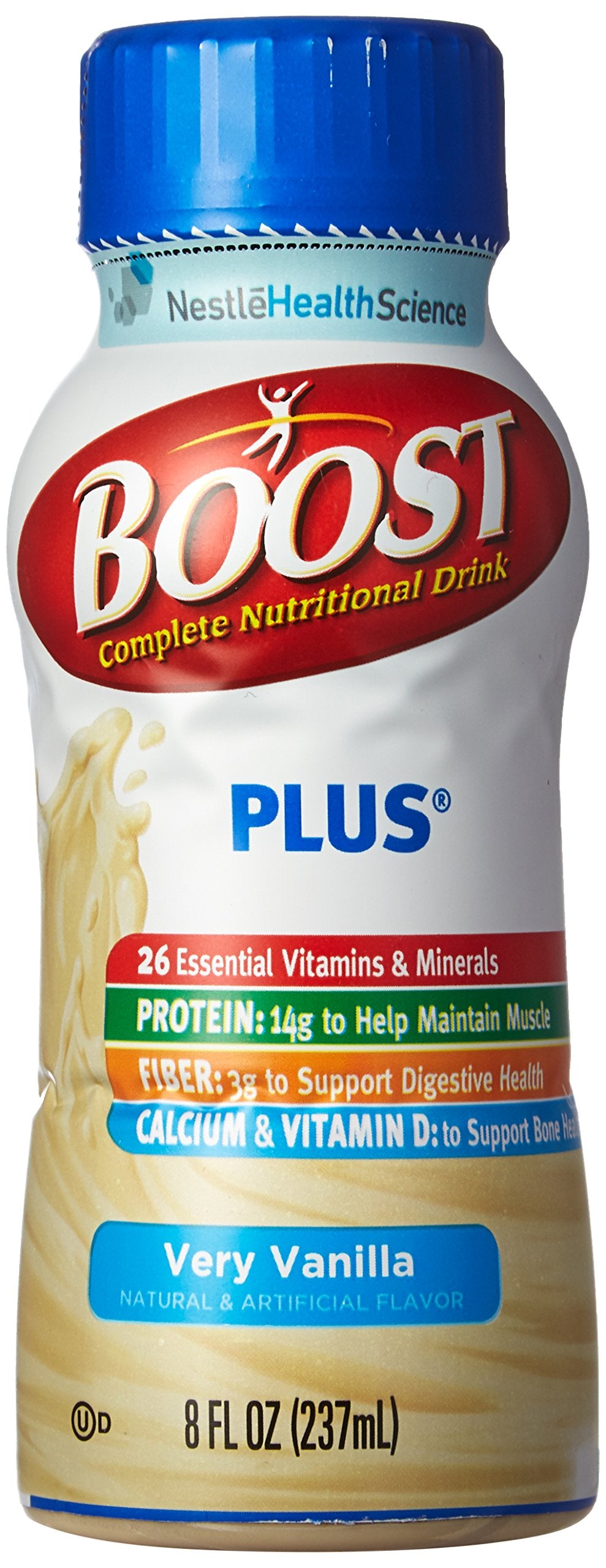 Boost Plus Complete Nutritional Drink, Very Vanilla, 8 Oz, 6 Ct (Pack Of 4)