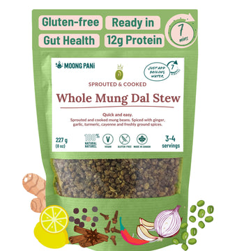 WHOLE MUNG DAL CURRY | Made with cooked, spiced and dehydrated green whole mung | Vegan | Gluten-Free, Soy-Free | All Natural | 