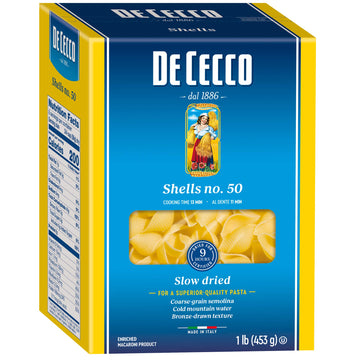 De Cecco Semolina Pasta, Shells No.50, 1 Pound (Pack of 5)