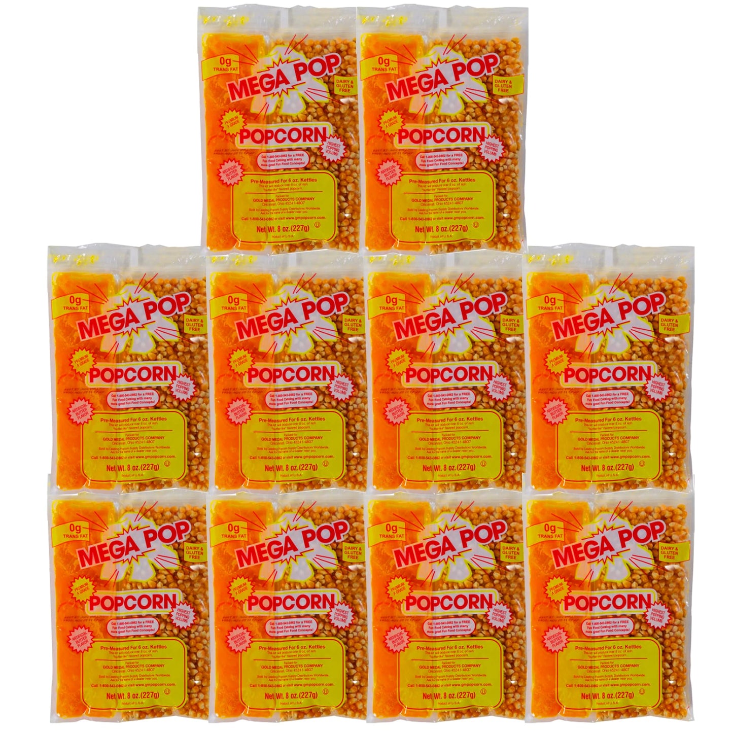Generic Mega-pop Popcorn Kit - 8 Oz. - 10 Count - LI-VY9X-7AJC