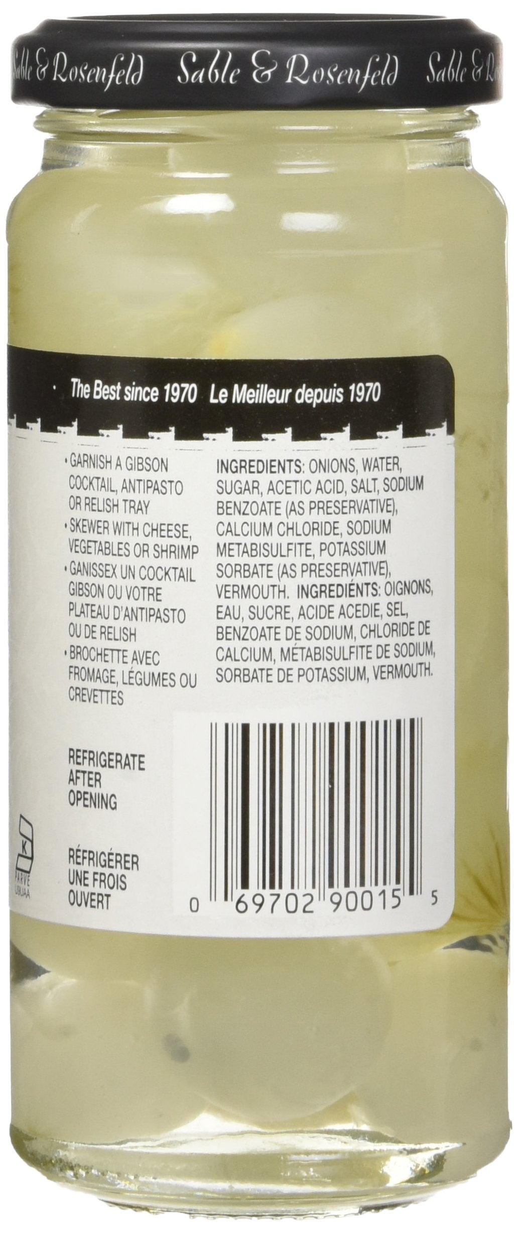 Sable & Rosenfeld Vermouth Tipsy Onions, 5-Ounce Glass Jars, Pack of 6