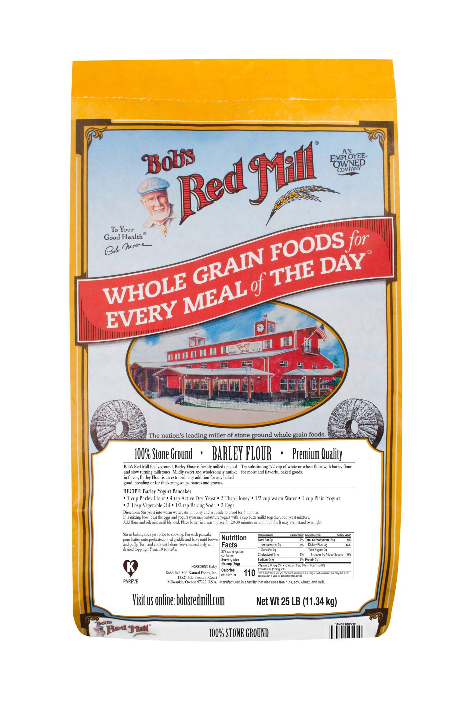 Bob's Red Mill Barley Flour, 25 Pound