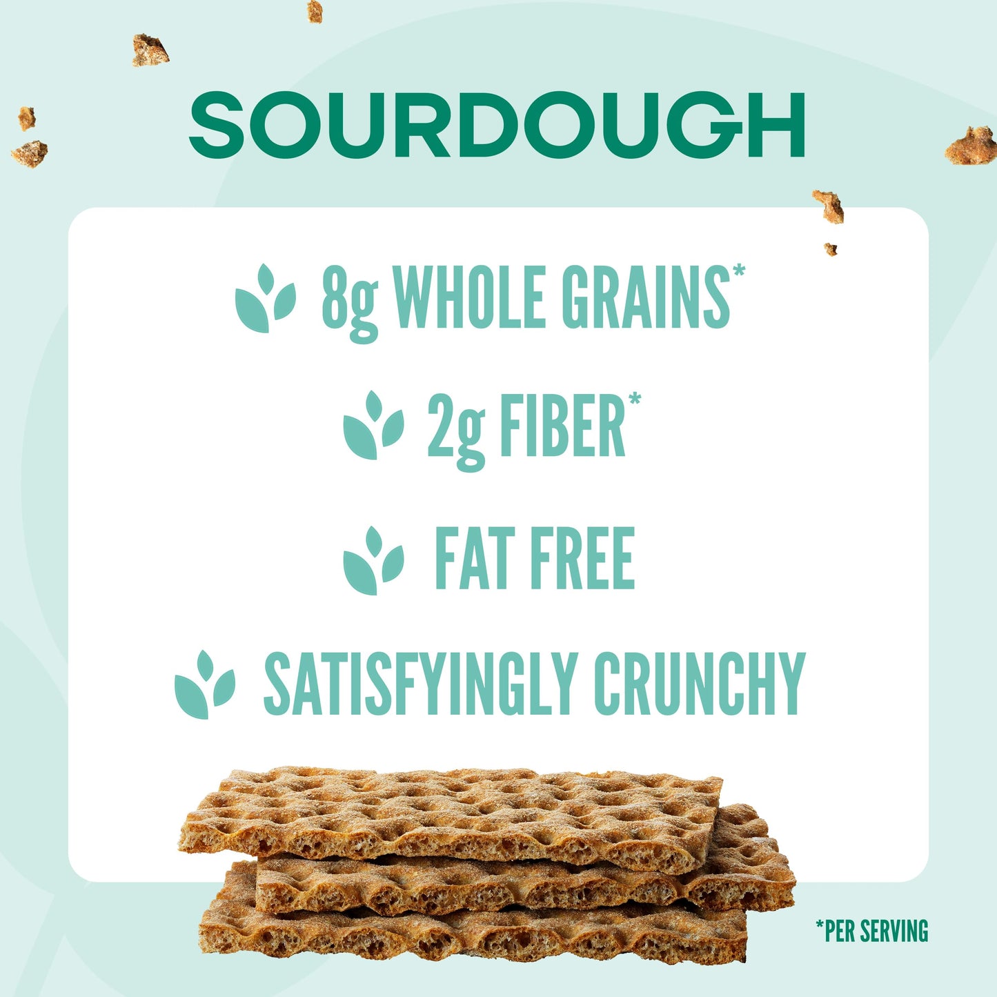 Wasa Sourdough Crispbread, 9.7 oz (Pack of 12), Crackers, Non-GMO Ingredients, Fat Free