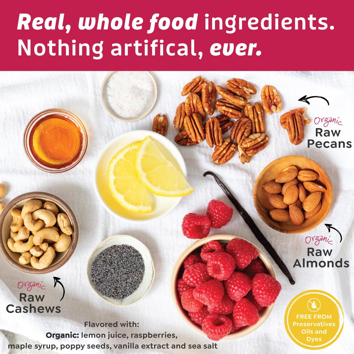 Witzi'S Grain Free Granola, Lemon Raspberry, 5Oz (Pack Of 3), Made With Almonds, Lemons & Raspberries, Vegan, Keto, Gluten Free,