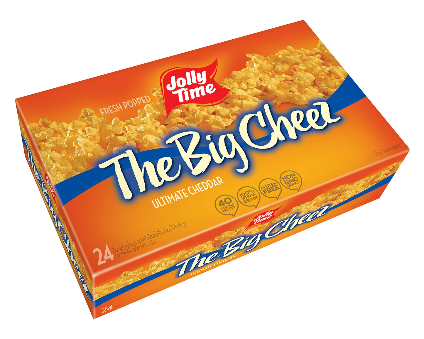 Jolly Time Microwave Popcorn Value Pack, Gluten Free, 24 Count, 3 Ounce (The Big Cheez)