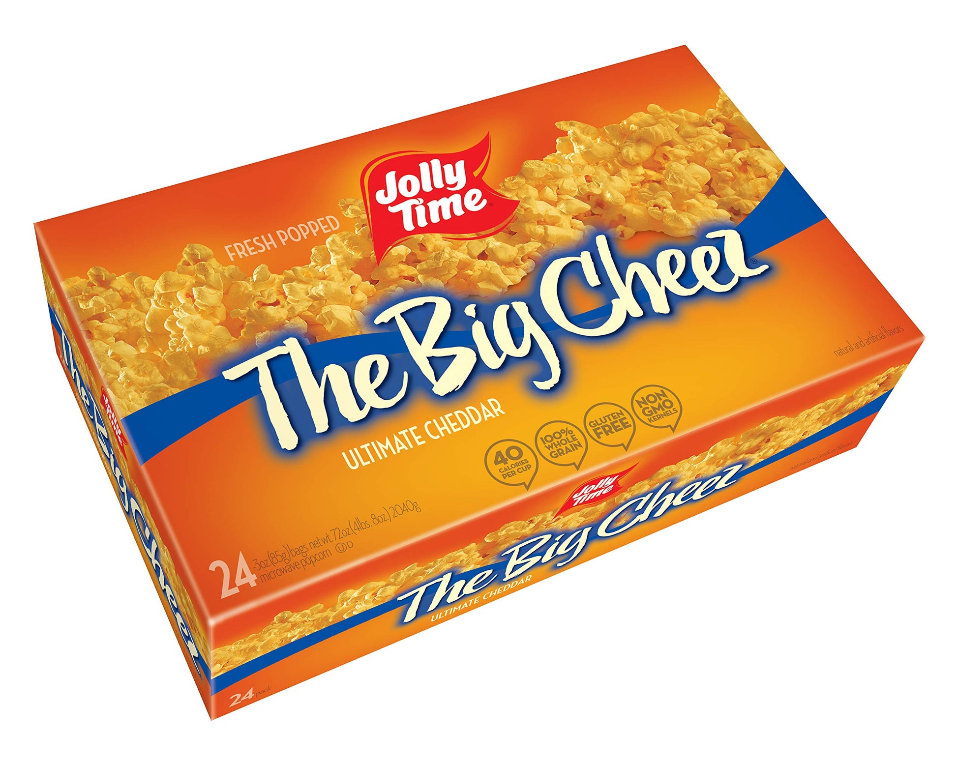 Jolly Time Microwave Popcorn Value Pack, Gluten Free, 24 Count, 3 Ounce (The Big Cheez)