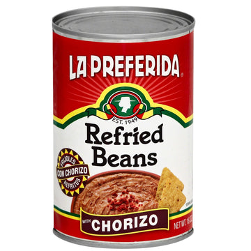 La Preferida Refried Beans Chorizo, 16-Ounce (Pack of 12)