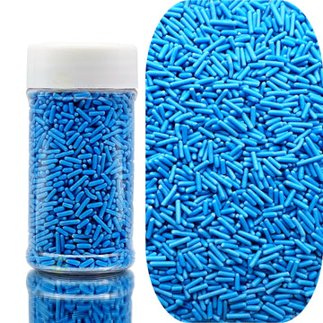 Se Si&Moos Blue Jimmies Sprinkles Edible Blue Sprinkles Soft Jimmies Soft Sprinkles For Topping Ice Cream, Cookies, Cakes, Cupca