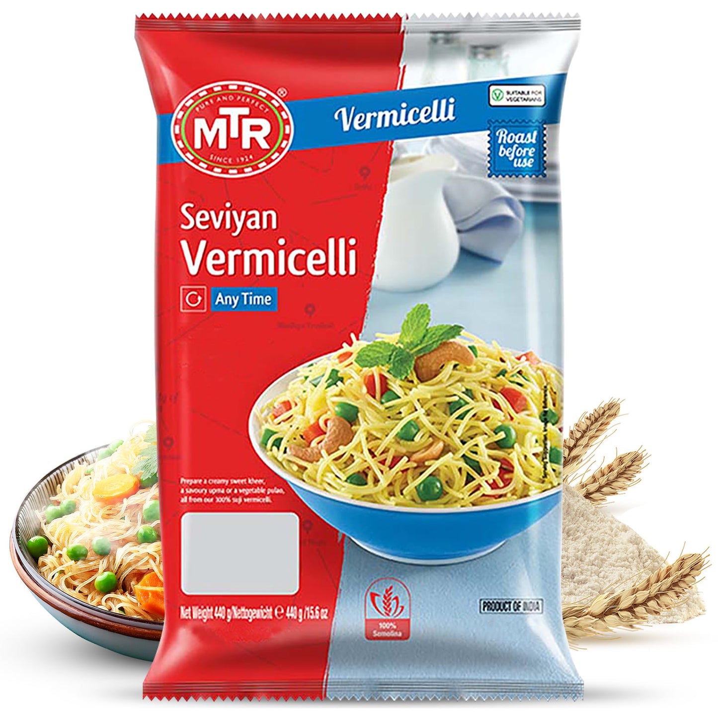 MTR Seviyan Vermicelli - Vermicelli made From 100% Wheat Semolina (Suji) - No Added Maida - Non-Sticky and Non-Lumpy - No Added 