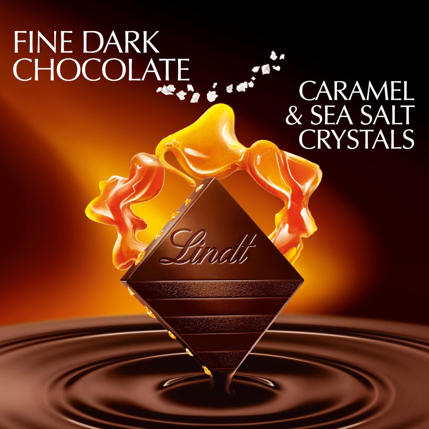 Lindt EXCELLENCE Caramel Sea Salt Dark Chocolate Bar, Dark Chocolate Candy with Pieces of Caramel and Sea Salt Crystals, 3.5 oz.