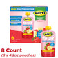 Motts Fruit Smoothies Strawberry Banana, 4.2 oz clear pouches, 8 Pack, Non-dairy, Made With Oatmilk, Made With Real Fruit, Good