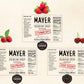 Mayer Strawberry Raspberry Sour Cherry Syrups, 16.9 Fl Oz (Pack of 3), Vegan, Gluten Free, No Artificial Additives