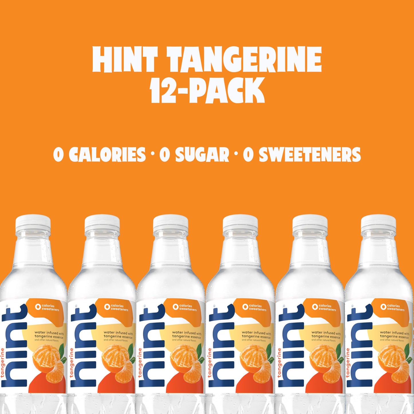 Hint Fruit-Infused Bottled Water, Tangerine - Sugar Free Flavored Water With Zero Calories, Naturally Flavored, And No Artificia