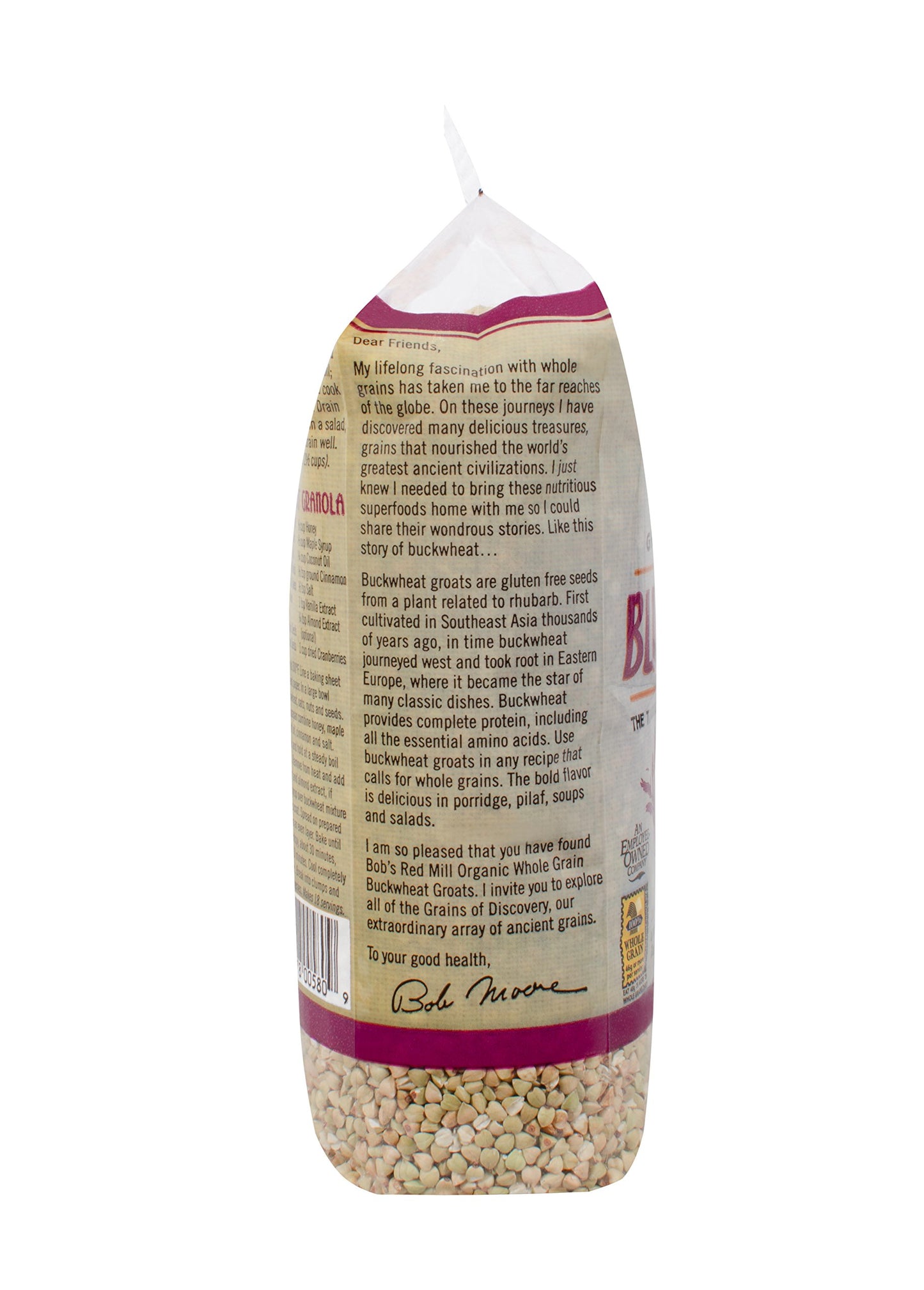 Bob's Red Mill, Organic Whole Grain Buckwheat Groats, Gluten Free, 16 Ounce (453 g)