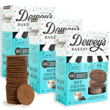 Dewey'S Bakery Hot Cocoa Moravian Style Thin Cookies | Seasonal Flavor | No Artificial Flavors, Synthetic Colors Or Preservative