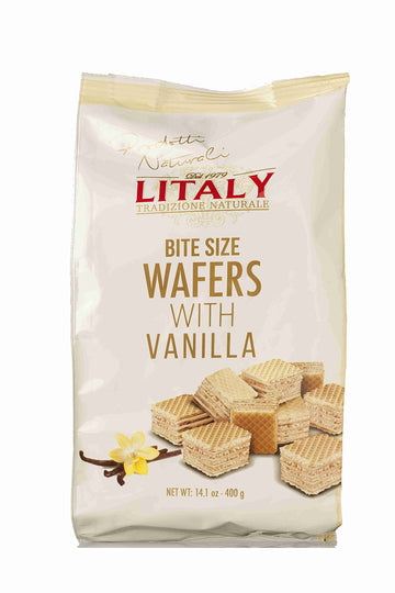 Litaly Bite Size Wafers with Vanilla, 14.1 Ounce