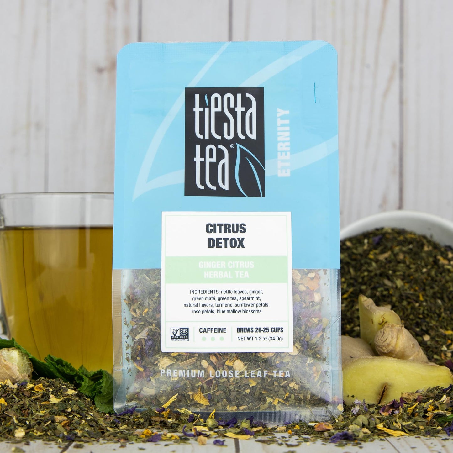 Tiesta Tea - Ginger Citrus Herbal Tea | Premium Loose Leaf Tea Blend | High Caffeinated Tea | Make Hot Or Iced Tea & Brews Up To