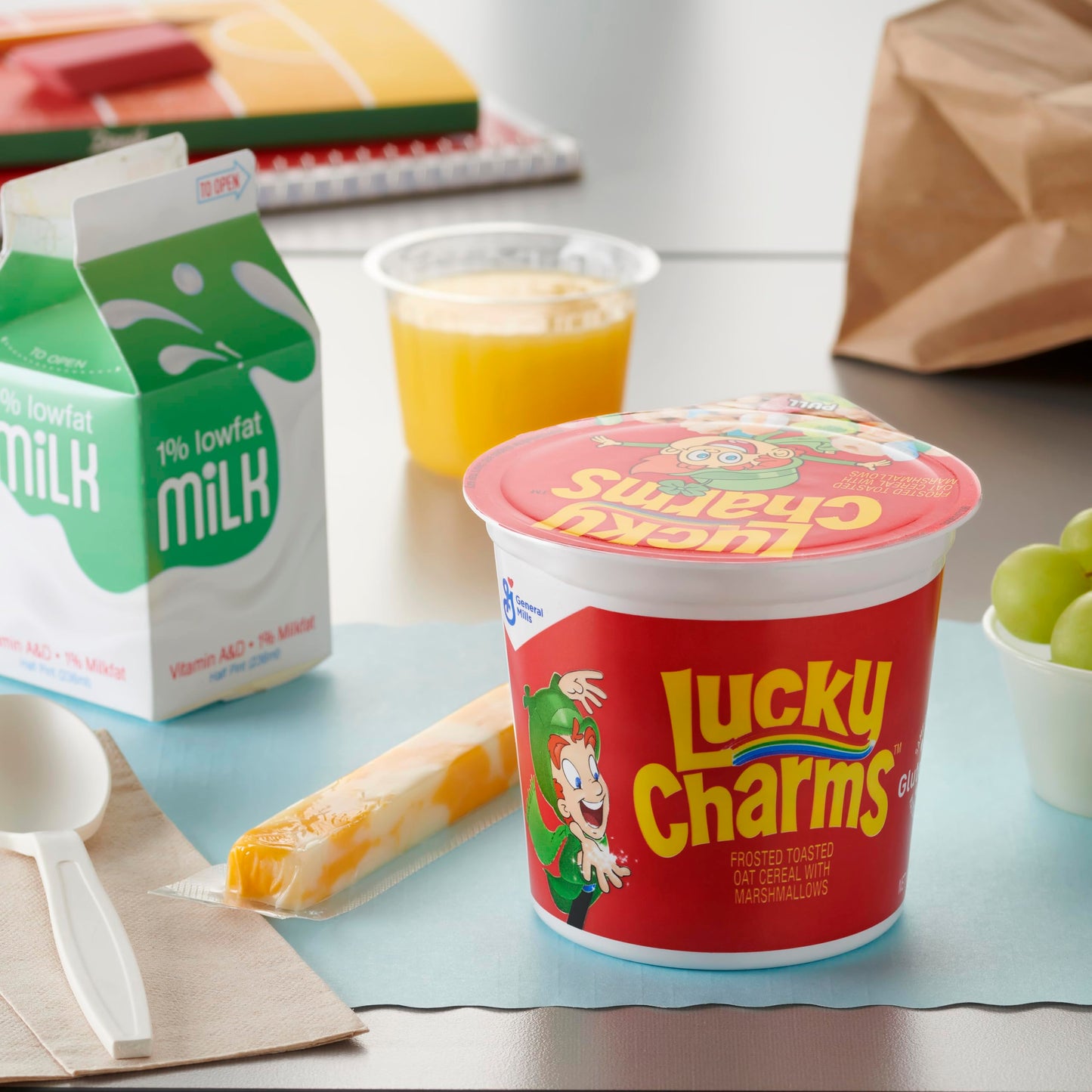 Lucky Charms Gluten Free Cereal With Marshmallows, Cereal Single Serve Bowl, 1 Oz (Pack Of 96)