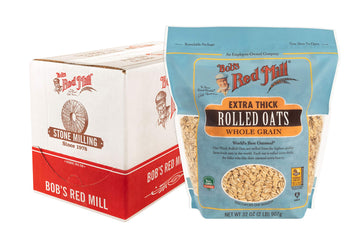 Bob s Red Mill Extra Thick Rolled Oats, 32oz (Pack of 4) - Non GMO, Whole Grain, Vegan, Kosher