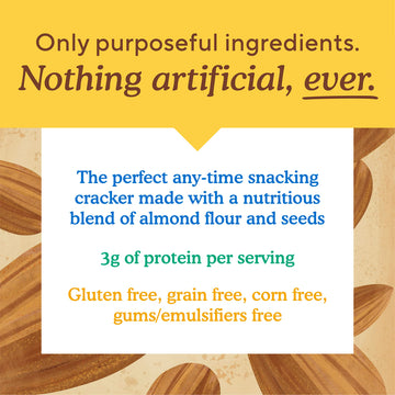 Simple Mills Almond Flour Crackers, Farmhouse Cheddar - Gluten Free, Healthy Snacks, 425 Ounce (Pack Of 1)