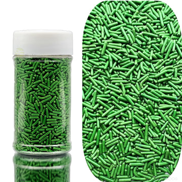 Se Si&Moos Sage Green Jimmies Sprinkles Edible Green Sprinkles Soft Jimmies Soft Sprinkles For Topping Ice Cream, Cookies, Cakes