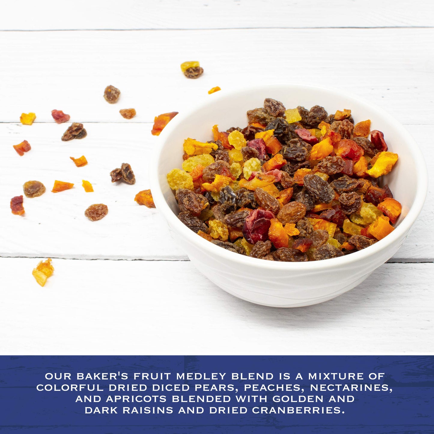 Traina Home Grown Sun Dried Baker’S Fruit Medley - Diced Peaches, Cranberries, Apricots, Pears, Nectarines, And Raisins - Non Gmo, Gluten Free, Value Size(5 Lbs)