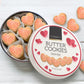 Mattigans Pink Heart Butter Cookies Danish Style Cookie, 12 Oz Tin 2-Pack, Gourmet Gifts For Birthday, Special Occasions, Assorted Cookie Dessert Sweets, Two Reusable Metal Tin