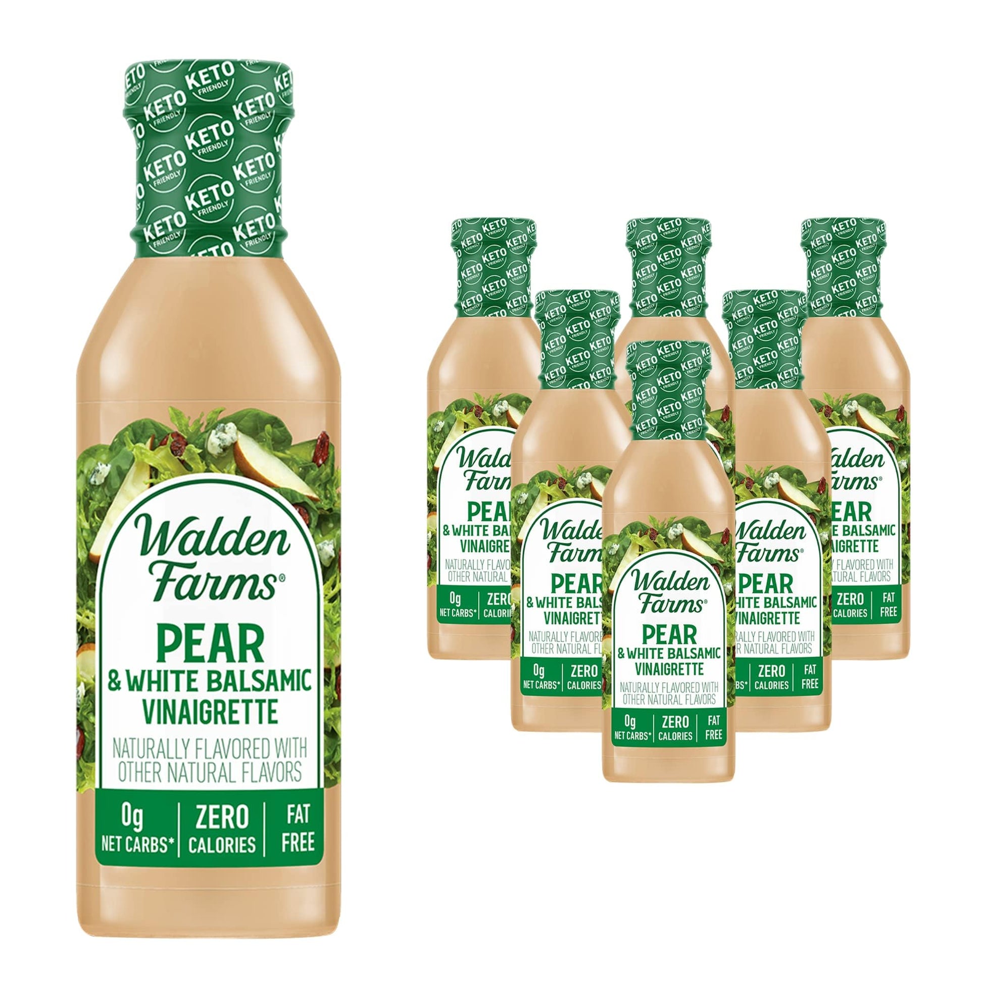 Walden Farms Pear & White Balsamic Vinaigrette Salad Dressing 12Oz 6-Pack