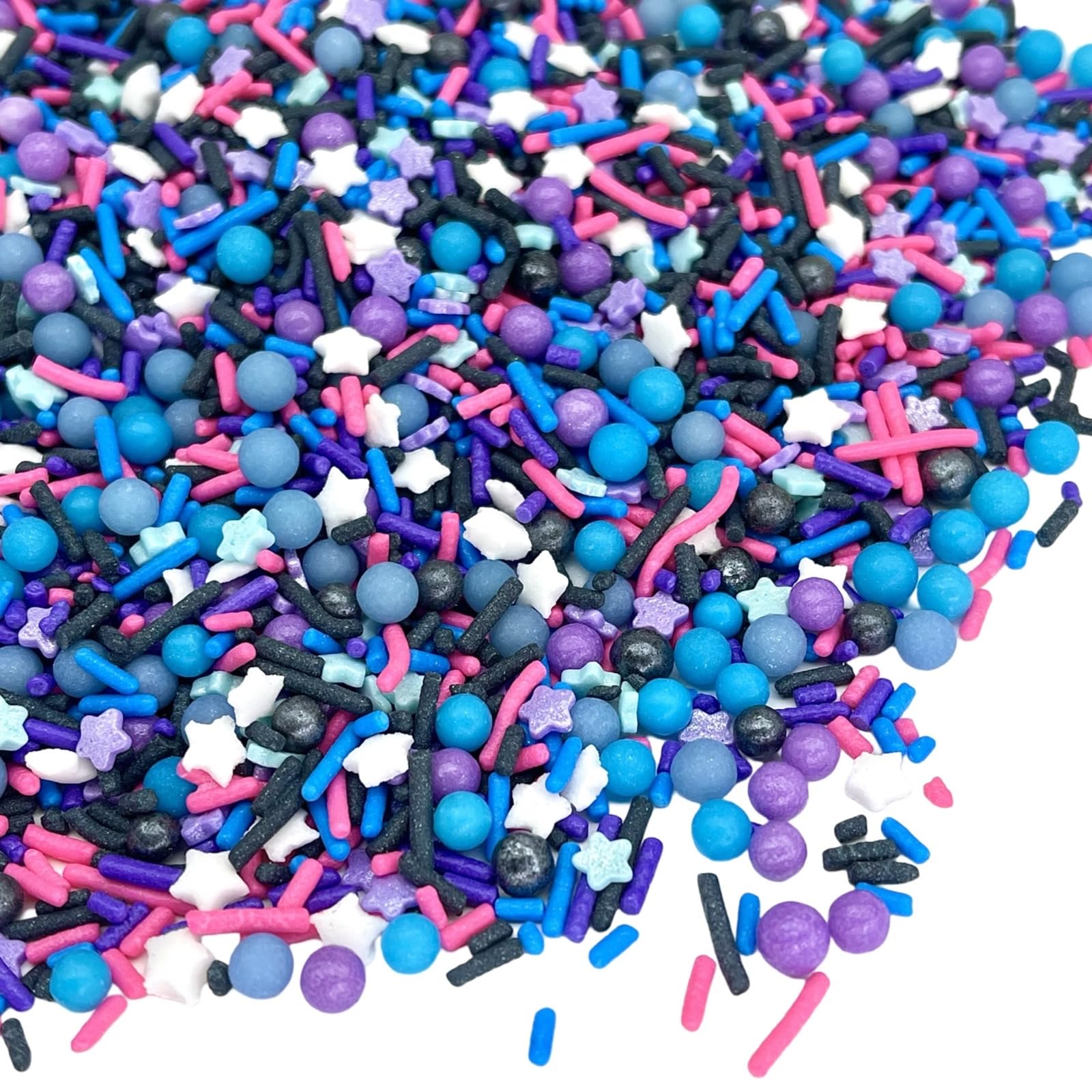 Galaxy Sprinkles | 8 Ounces | Star Sprinkles | Jimmies | Manvscakes