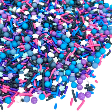 Galaxy Sprinkles | 8 Ounces | Star Sprinkles | Jimmies | Manvscakes