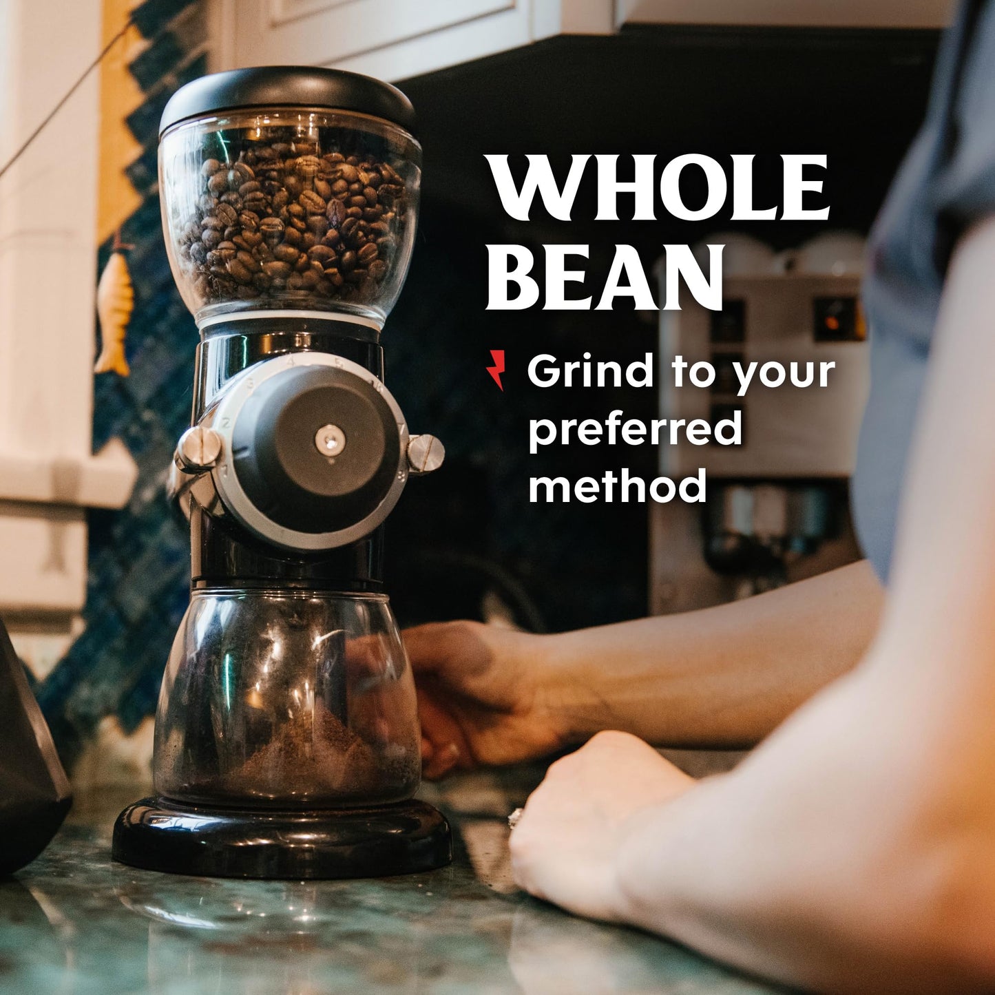 Death Wish Coffee Whole Bean Espresso Roast - Organic, Fair Trade - 14 Ounce Pack - Strong Coffee Grounds