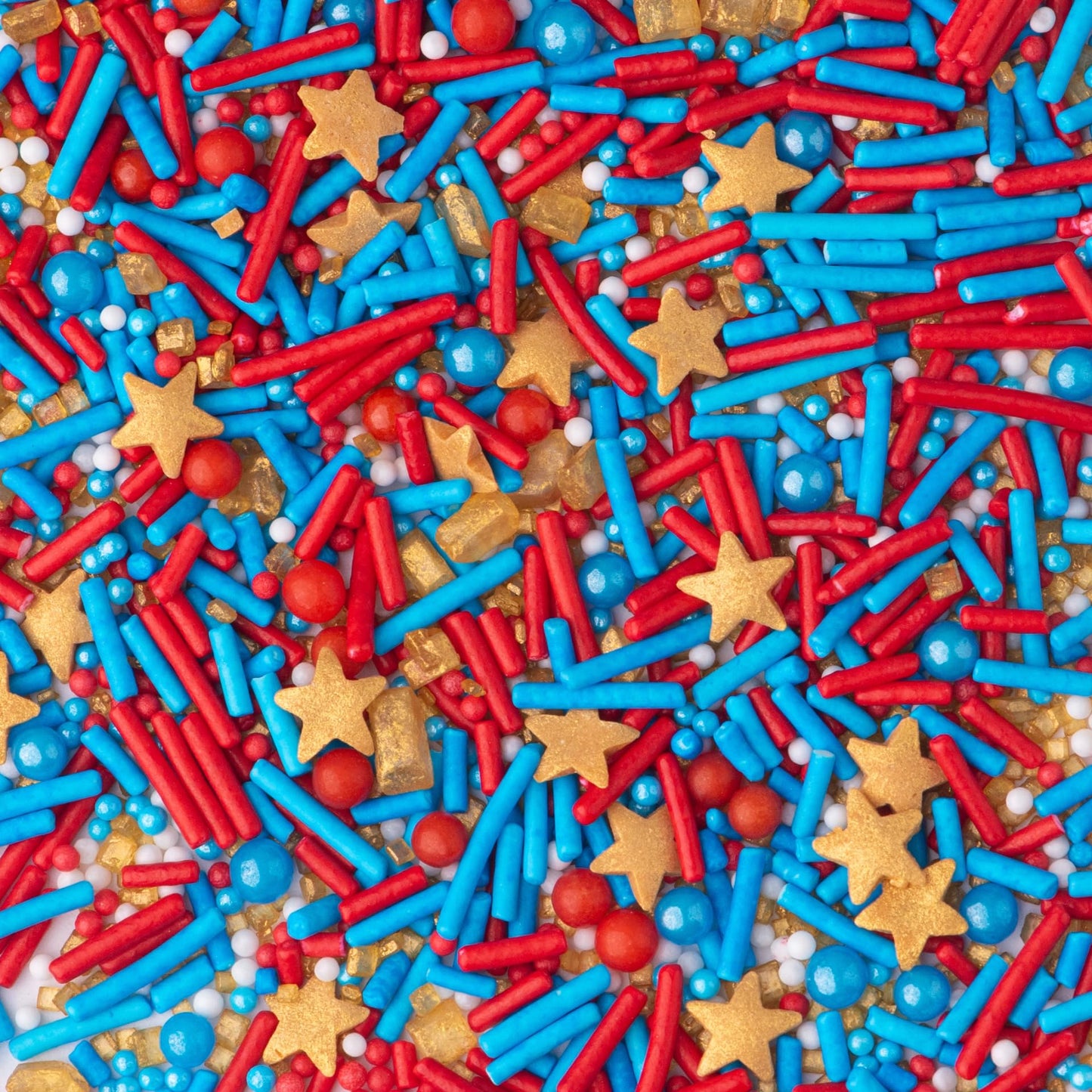 Sweets Indeed Sprinkles, Patriotic Edible Sprinkle Mix, Red Blue Gold, 4Th Of July, Perfect For Cake Decorations, Baking, Ice Cr