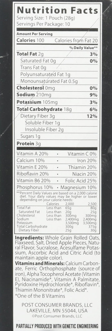 Better Oats Fit Instant, Apple Cinnamon, 9.8 Ounce