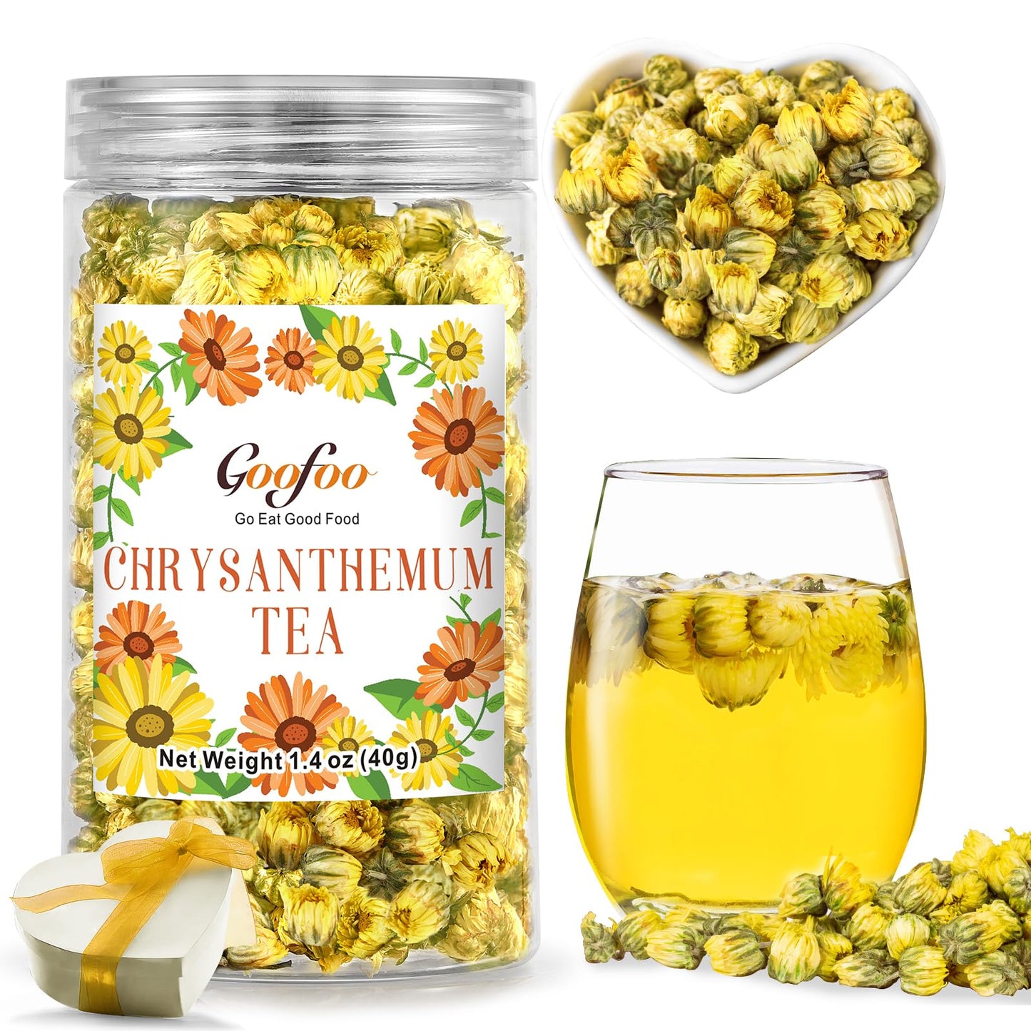 Chrysanthemum Tea, Yellow Chrysanthemum Edible Flowers, Dried Taiju Chrysanthemum Bulk, ?? Herbal Tea, Decaffeinated Natural Swe