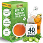 LeafLea Bitter Melon Tea Bags - 40 Cundeamor Herbal Tea, Caffeine-Free, Non-GMO, Sugar-Free, Vegan