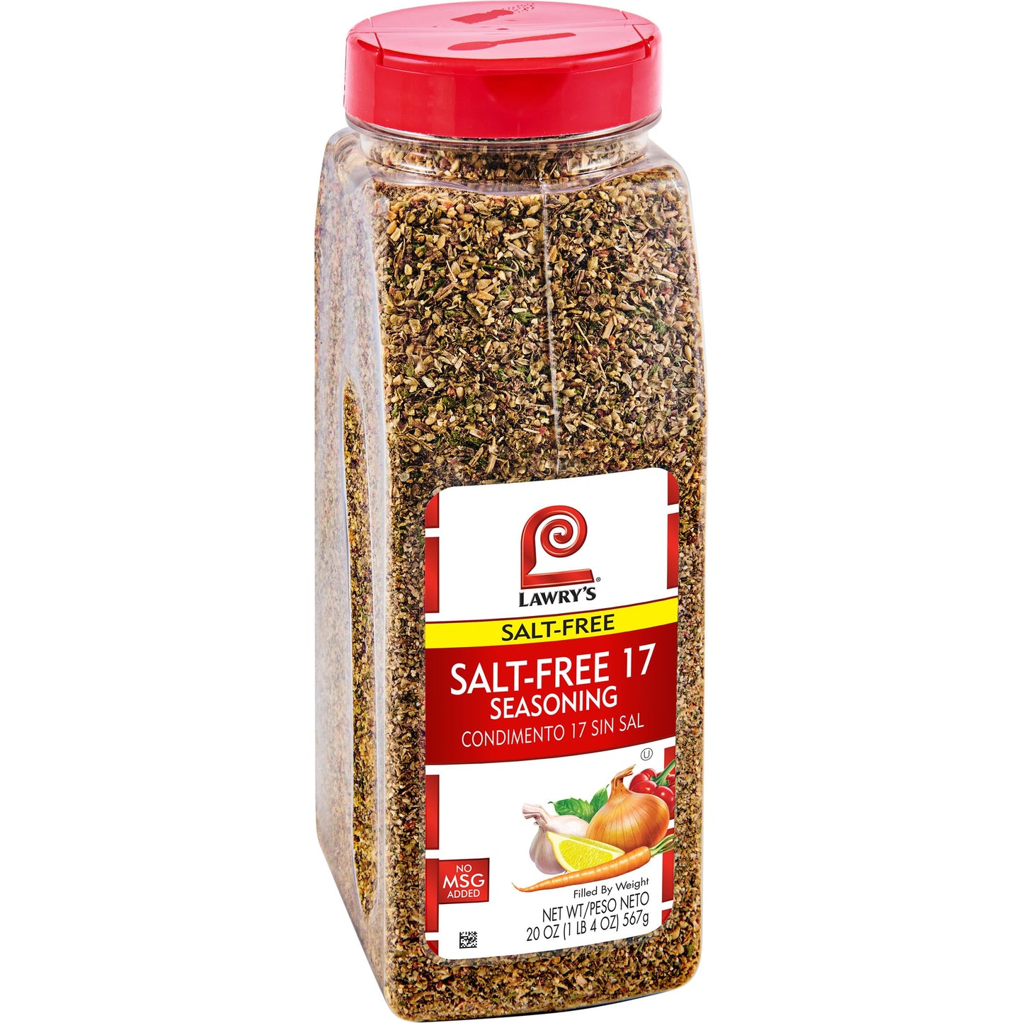 Lawrys Salt Free 17 Seasoning Spice Blend, 20 Ounce, Includes Toasted Sesame Seeds, Turmeric, Basil, Red Bell Pepper, Red White