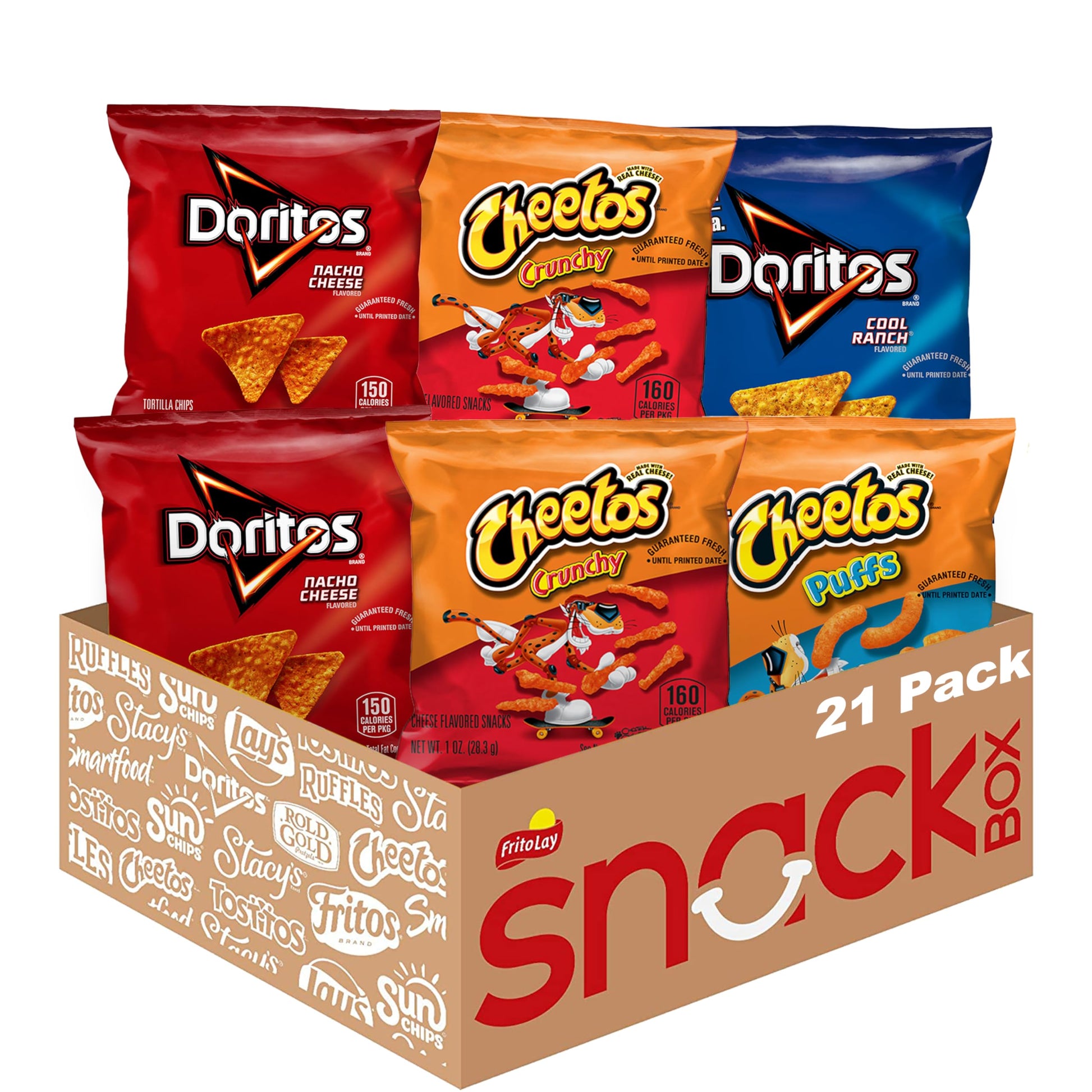 Frito-Lay Doritos & Cheetos Mix Variety Pack  Single Serve Snack Bags (Pack of 21)