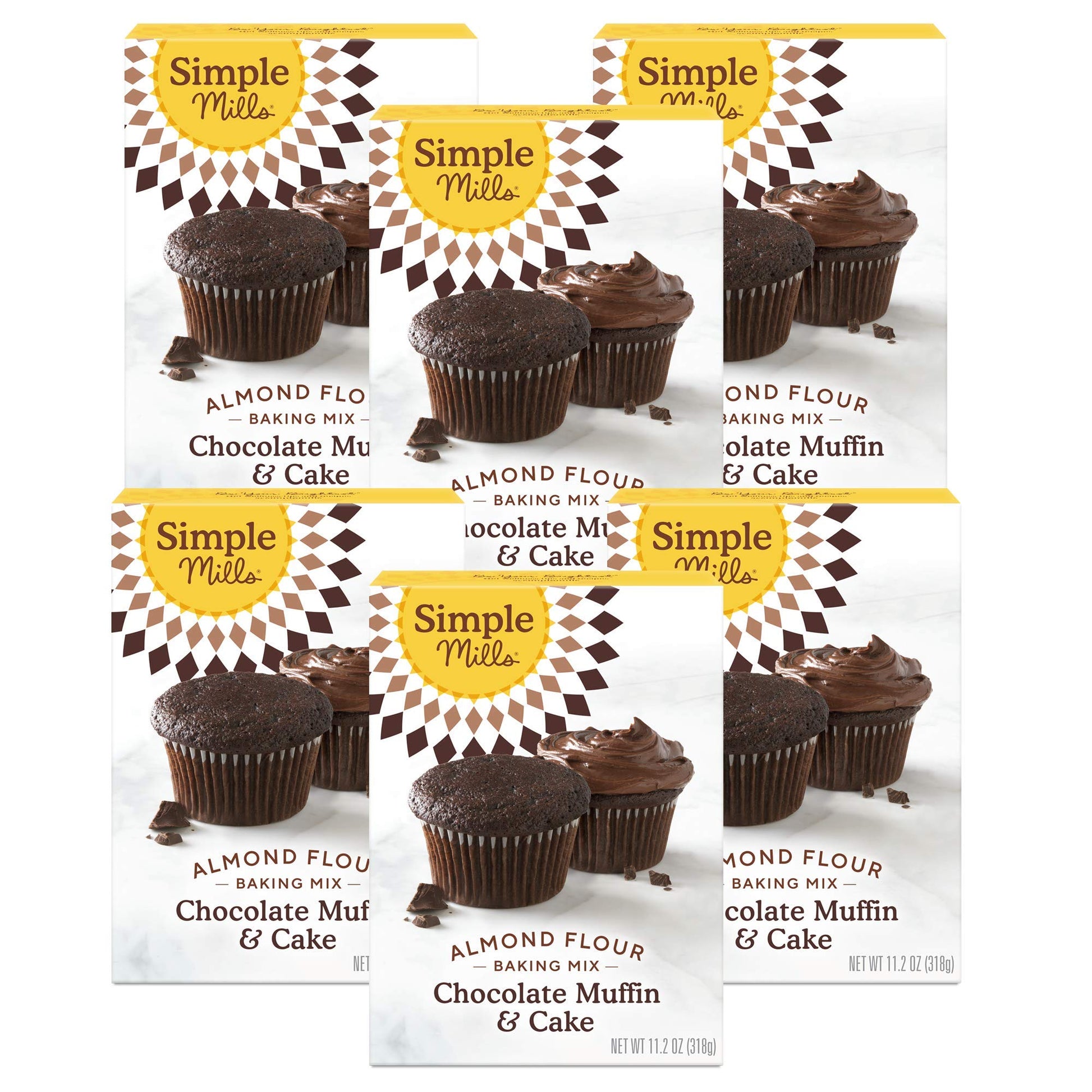 Simple Mills Almond Flour Baking Mix, Chocolate Muffin & Cake Mix - Gluten Free, Plant Based, Paleo Friendly, 11.2 Ounce (Pack O