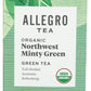 Allegro Tea, Organic Northwest Minty Green Tea Bags, 20 Ct