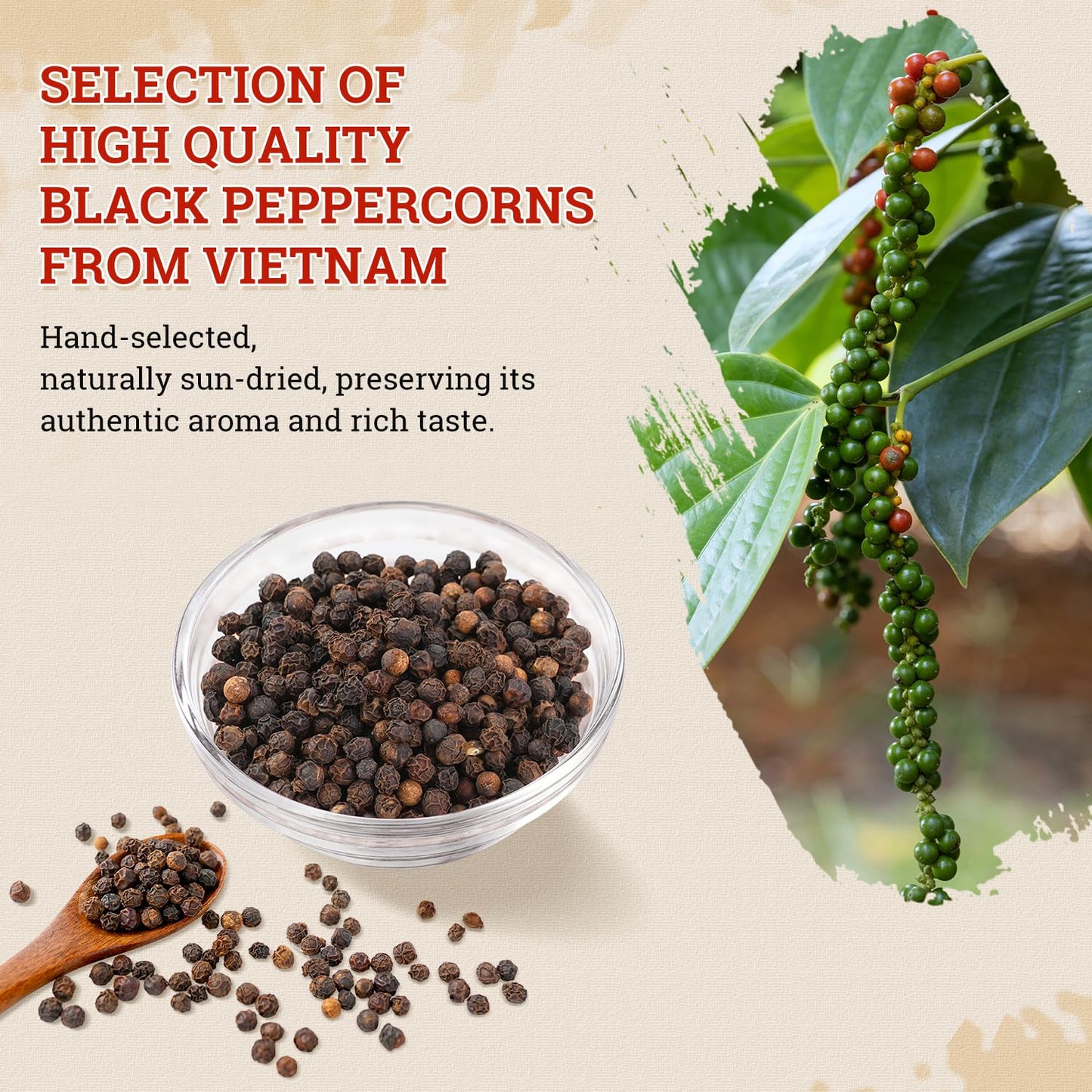 52Usa Whole Black Peppercorns, 18Oz (Pack Of 1), Peppercorns For Grinder Refill, Gluten-Free, Kosher, Non-Gmo, All Natural Black