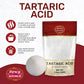 Spicy World Tartaric Acid Pure - Food Grade, USP Certified, Vegan, 3.5oz