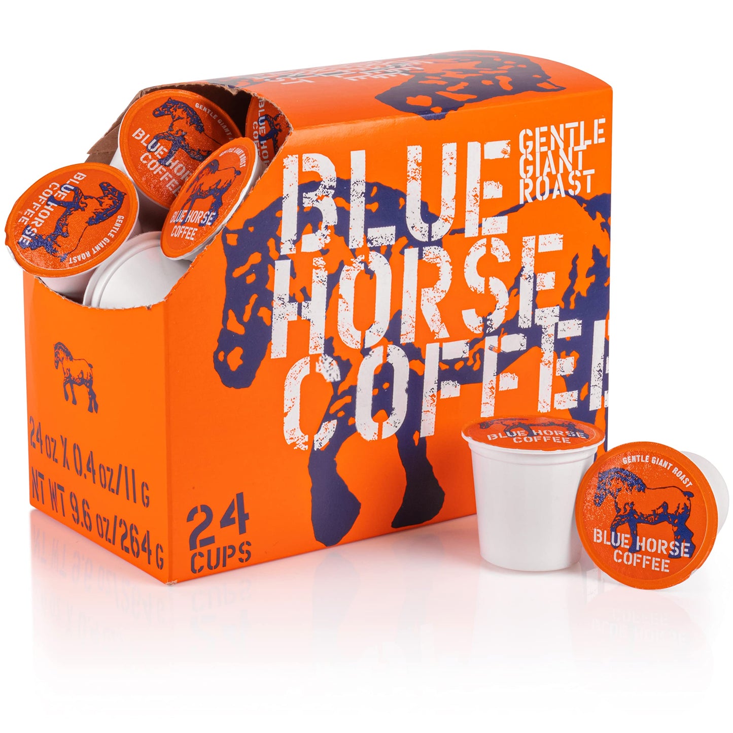 Blue Horse Kona Coffee Original Coffee Pods, Medium Roast, 24ct, Compatible with K Cups 2.0, 100% Arabica Beans