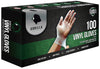 Gorilla Supply (100) Disposable Heavy Duty Vinyl Gloves Latex Free Powder Free Strong 4Mil, Bpa Free Food Safe Grade Disposable 