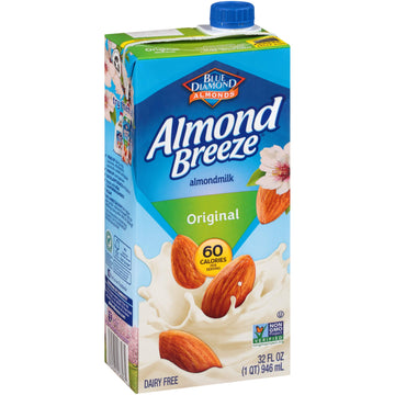 Almond Breeze Dairy Free Almondmilk, Original, 32 Fl Oz (Pack Of 12)