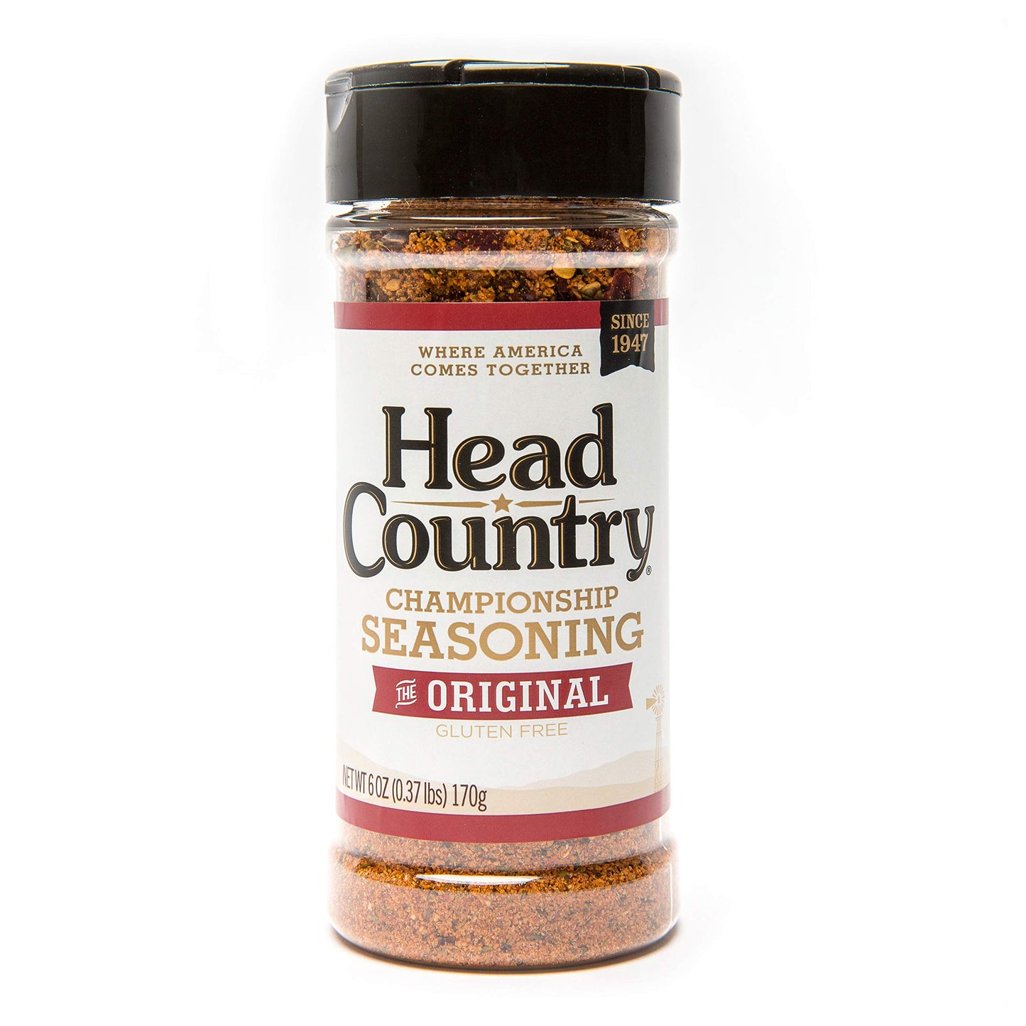 Head Country Bar-B-Q Championship Seasoning, Original, Gluten Free, MSG Free, 6 Ounce