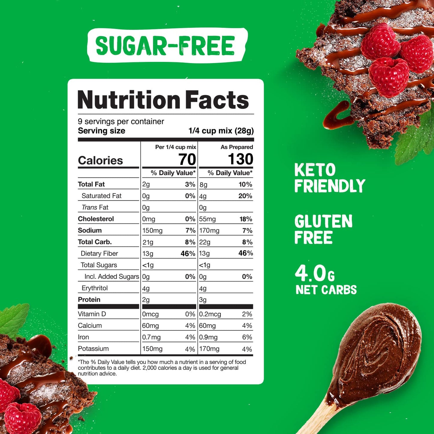 Pyure - Brownie Mix Organic Chocolate Fudge Sugar Free - Case Of 6-9 Ounces