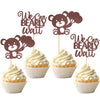 24 Pcs We Can Bearly Wait Cupcake Toppers Glitter Balloon Bear Cupcake Picks Baby Shower Cake Decorations For Gender Reveal Them