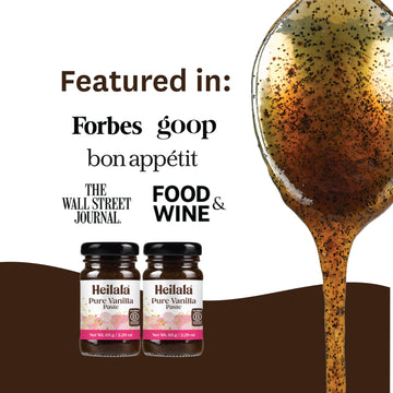 Heilala Pure Vanilla Bean Paste, Gourmet Madagascar spirit-inspired flavor, 65g (2 Pack)