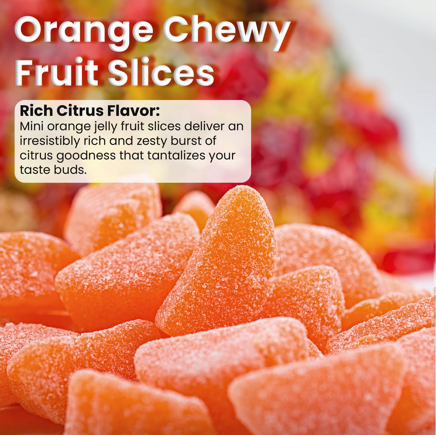 Ny Spice Shop Orange Slices Jelly Candy - 3 Pound Jelly Fruit Candy - Dried Orange Slices - Jelly Fruit Candy Candied Orange Sli