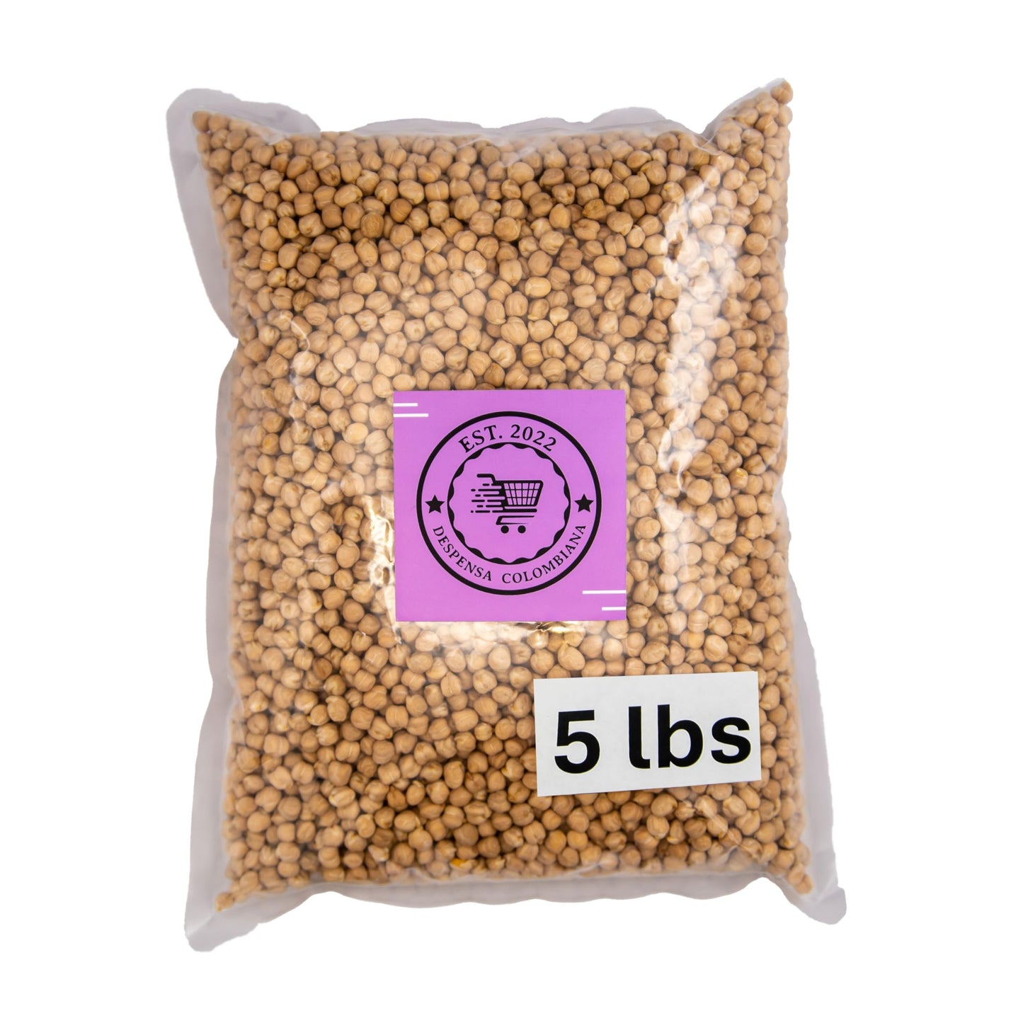 5 lbs Chick Peas Bulk - Garbanzo Beans Dry - Bulk Chickpeas Grown in USA - Triple Cleaned Chick Peas Bulk - Despensa Colombiana 
